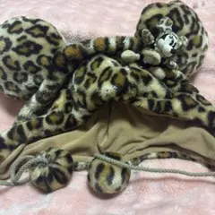 ミニーマウス ヒョウ柄キャップ