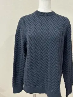 ジョセフオム 48 ニット セーター グレー 紺 綺麗め ビジネス メンズのサムネイル