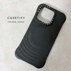 CASETiFY ウェーブシリコンケース iPhone15pro ブラック 黒