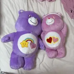 ケアベア ぬいぐるみ 紫 ピンク