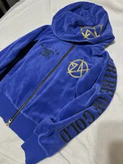 24karats フリースパーカー 青 EXILE ダンス