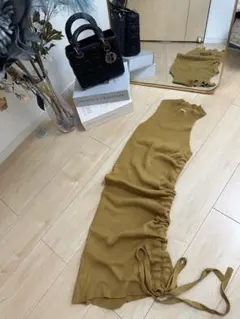 GYDA ノースリーブニットワンピース マスタード