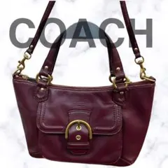 COACH スエード ワンショルダーバッグ 肩掛け 3567 ボルドー レッド 