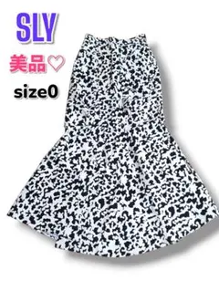 【SLY】古着♡美品 レオパードマーメイドスカート　ヒョウ柄　スリットあり　S