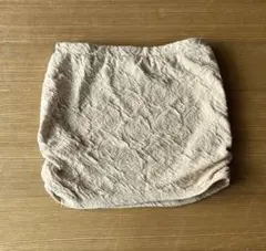 リップサービス 花柄しわ加工 タイトミニスカート サイドギャザーあり