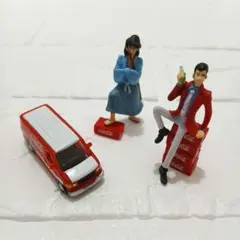 コカ・コーラ ルパン三世 フィギュア FORD ミニチュアカー 3種セットのサムネイル
