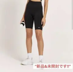 [新品] レディース ハイウェスト サイクリング ショートレギンス L ブラックのサムネイル