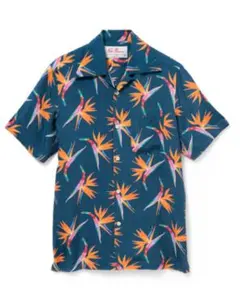 Aloha Blossom アロハシャツ　ネイビー　Lのサムネイル