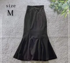 f125◆ラウアー　マーメイドロングスカート　スリット　ウエストゴム　きれいめ