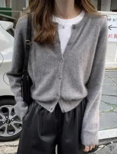 カーディガン　グレー