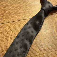 AOKI 黒 ドット柄 ネクタイ