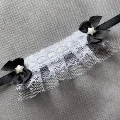 325 ぬいぐるみ用 ヘッドドレス 10cmぬい 黒 星 リボン ぬい服