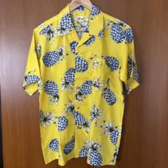 mango パイナップル アロハシャツ 黄色 イエロー Mサイズのサムネイル