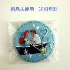 ディズニー刺繍缶バッチコレクション アリエル 新品未使用 送料無料 即購入OK