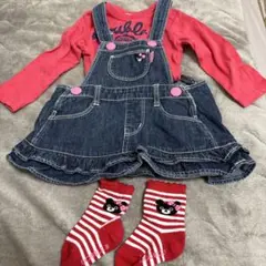 ダブルB デニムスカートセット サイズ80