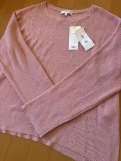 GLOBAL WORK ミニブークレボートネックPO ニットセーター M ピンク