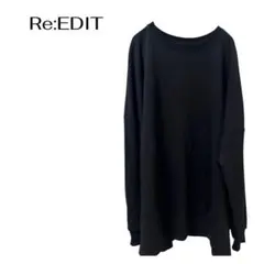 Re;EDIT 長袖トレーナースウェット　シンプル　オフィス シンプルのサムネイル