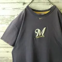 希少サイズ☆ナイキ MLB ブリュワーズ 刺繍 センターロゴ Tシャツ 3L