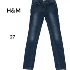 H&MスキニーデニムパンツジーンズMカジュアルストレッチウォッシュ加工LOGGのサムネイル