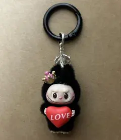 ラブブ　ミニキーホルダー　チャーム　黒