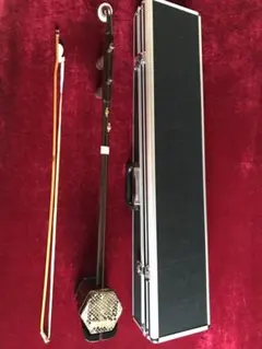 二胡★新中古・半額★白木・錦蛇皮★二胡練習必需品セット★十年保証★初心者向けのサムネイル