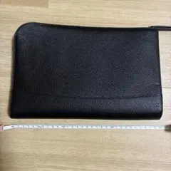 TAKEO KIKUCHI ブラックレザークラッチバッグ