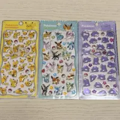 ポケモン プチドロップステッカー ピカチュウ イーブイ メタモン