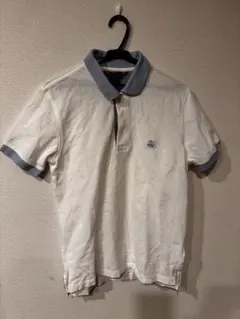 Brooks Brothers ポロシャツ S ホワイト/グレー