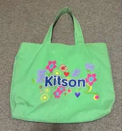 Kitson 花柄エコバッグ 緑色