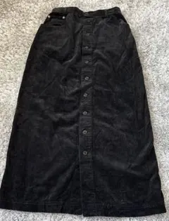 ブラック コーデュロイ タイトスカート