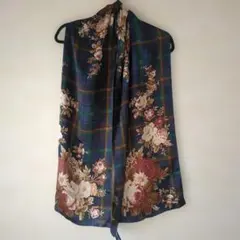 Ralph Lauren 花柄チェックストール