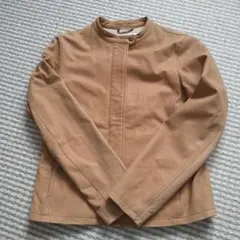 mizuiro コットン100% ノーカラーブルゾン ベージュ 日本製 - メルカリ