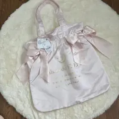 Maison de FLEUR ダブルリボンギャザートートバッグ ピンクのサムネイル