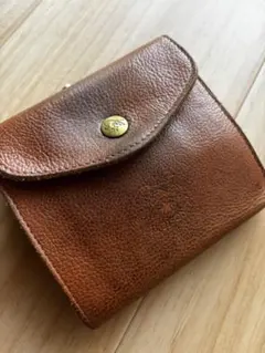 IL BISONTE イルビゾンテ がま口 二つ折り財布 ブラウン