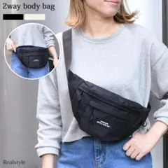 2way ナイロン メンズ レディース ウエストポーチ ショルダーバッグ 小さめ
