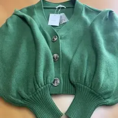 MURUA グリーン バルーンスリーブ カーディガンのサムネイル