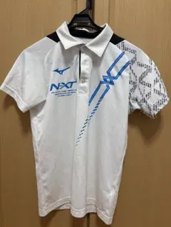 Mizuno ポロシャツ ホワイト ブルー メンズ S クイックドライプラスのサムネイル
