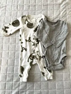 H&M 動物柄ロンパース・ボディスーツセット3month