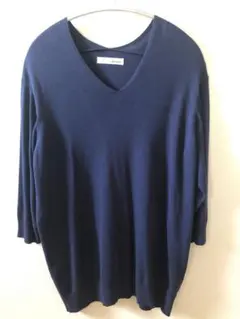 SHOO LA RUE シューラルー ニット Vネック 濃青 Mサイズ