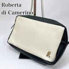 ロベルタディカメリーノ ショルダーバッグ バイカラー アイボリー ブラックのサムネイル