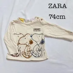 ZARA ザラ　スヌーピー　PEANUTS ロンT 74cm