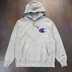 ナ*オ様 アメリカ規格　チャンピオン　リバースウィーブ　パーカー　ロゴ　歪グレー
