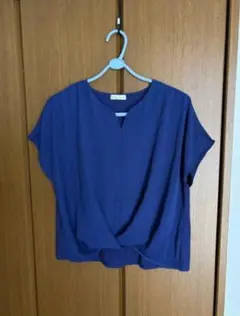 earth music&ecology ネイビー半袖チュニック