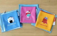 にっこりーノ ノベルティ 合皮スクエア刺繍ポーチ 3点セットのサムネイル