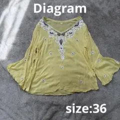 Diagram グレースコンチネンタル 刺繍トップス イエロー 春 ダイアグラムのサムネイル