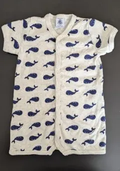 PETIT BATEAU クジラ柄ロンパース 6m