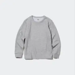 ユニクロ　極暖ヒートテックコットンワッフルT グレー