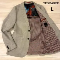 極美品✨TED BAKER テーラードジャケット ヘリンボーン ベージュ 麻 L