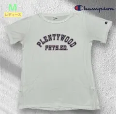 【Champion】チャンピオン Ｔシャツ M レディース カレッジプリント 白