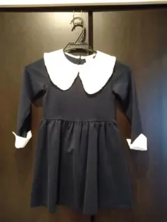 ZARA　白襟　ワンピース　入学式　卒園式　120 122 ネイビー